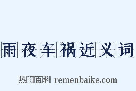 雨夜车祸近义词是什么意思的图片